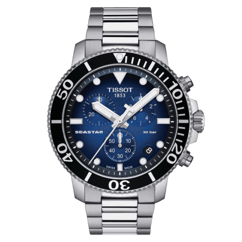 Tissot Seastar 1000 Chronograph Quartz 45.5 Stainless Steel / Gradient Blue / Bracelet