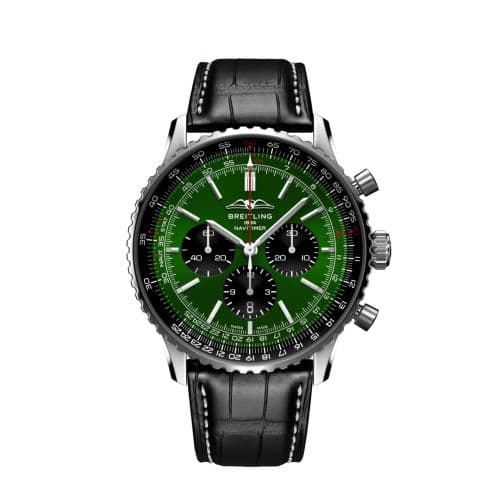 Breitling Navitimer B01 Chronograph 46 Stainless Steel / Green / Alligator - Folding