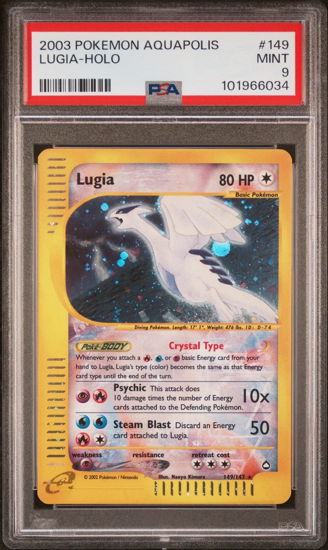 LUGIA-HOLO — PSA MINT 9