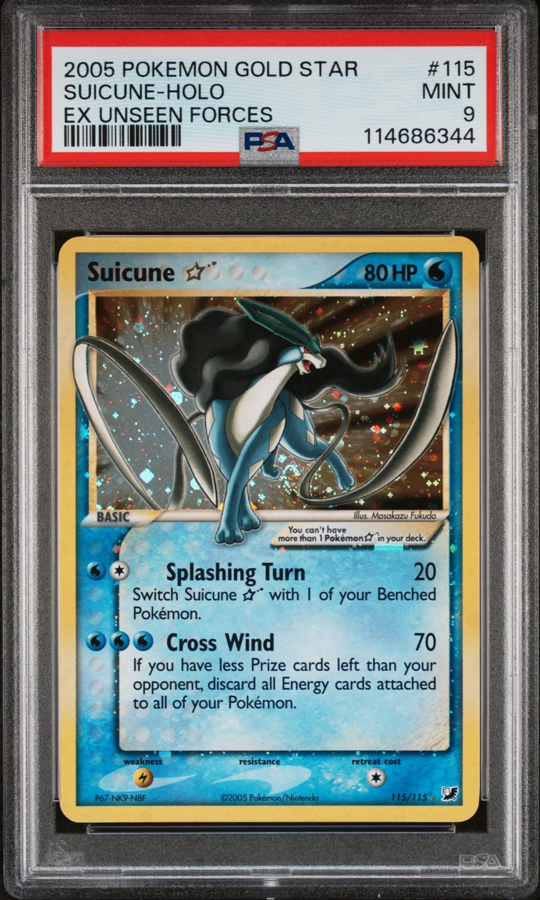 SUICUNE-HOLO — PSA MINT 9