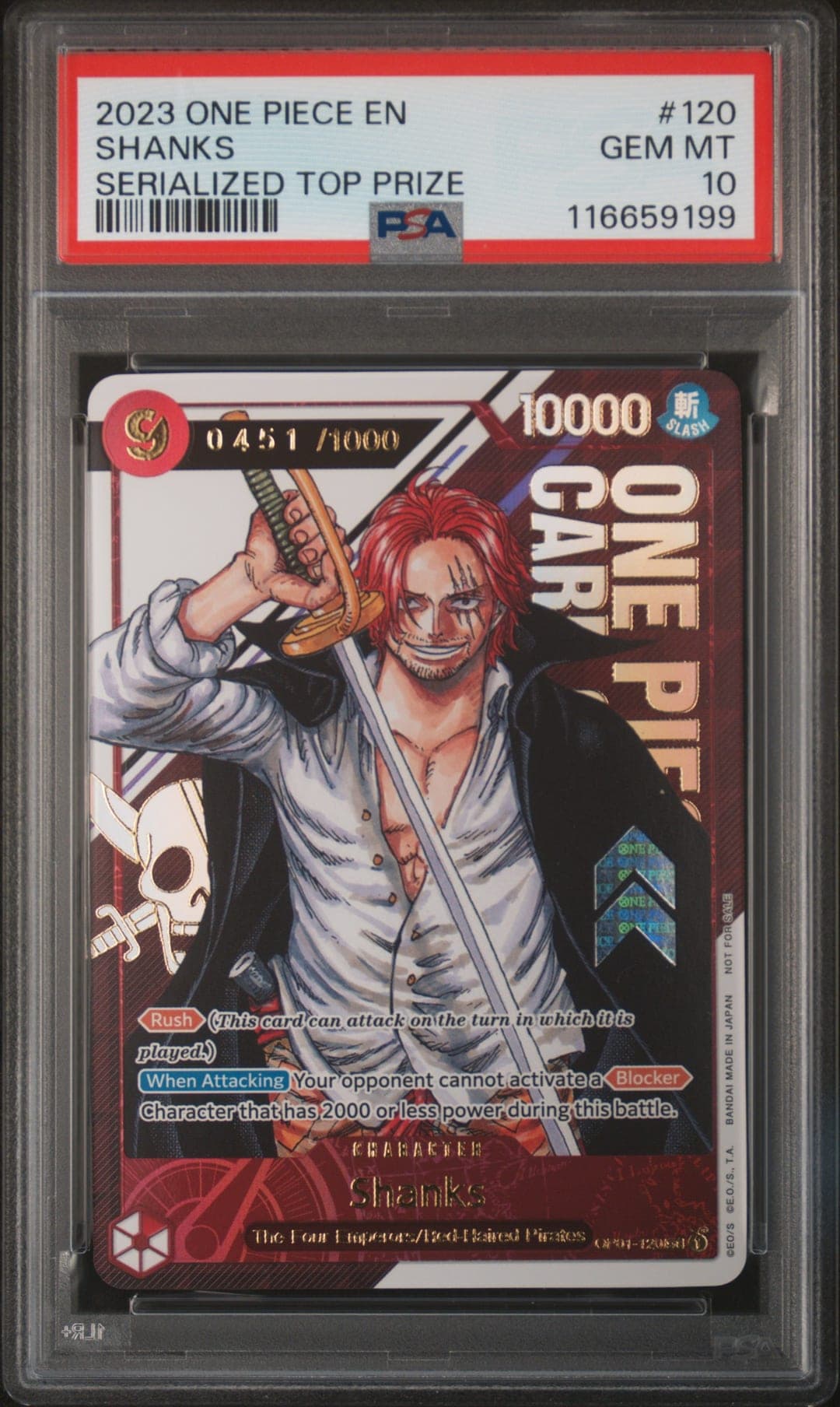 SHANKS — SERIALIZED TOP PRIZE — PSA GEM MT 10
