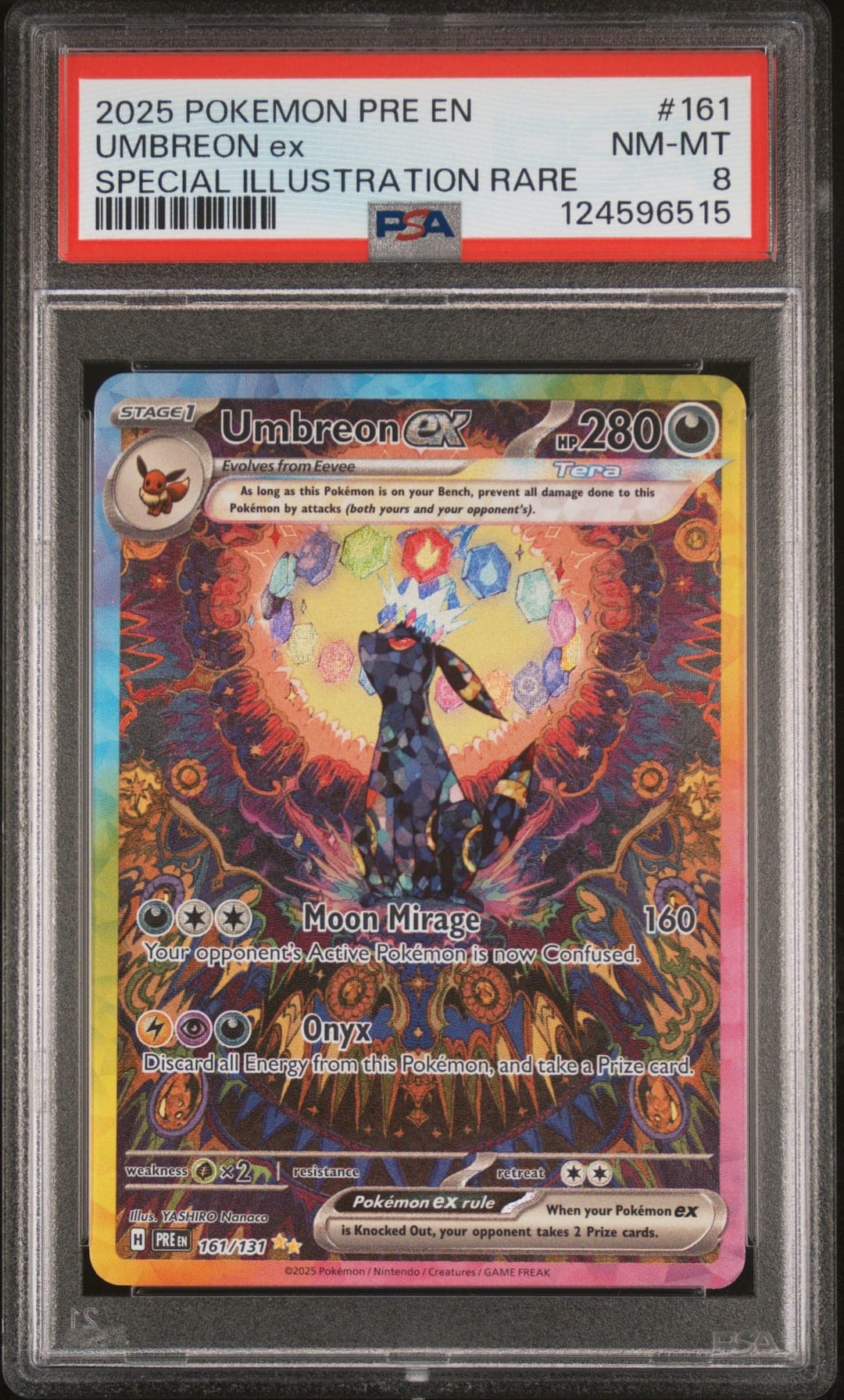 UMBREON ex — SPECIAL ILLUSTRATION RARE — PSA NM-MT 8