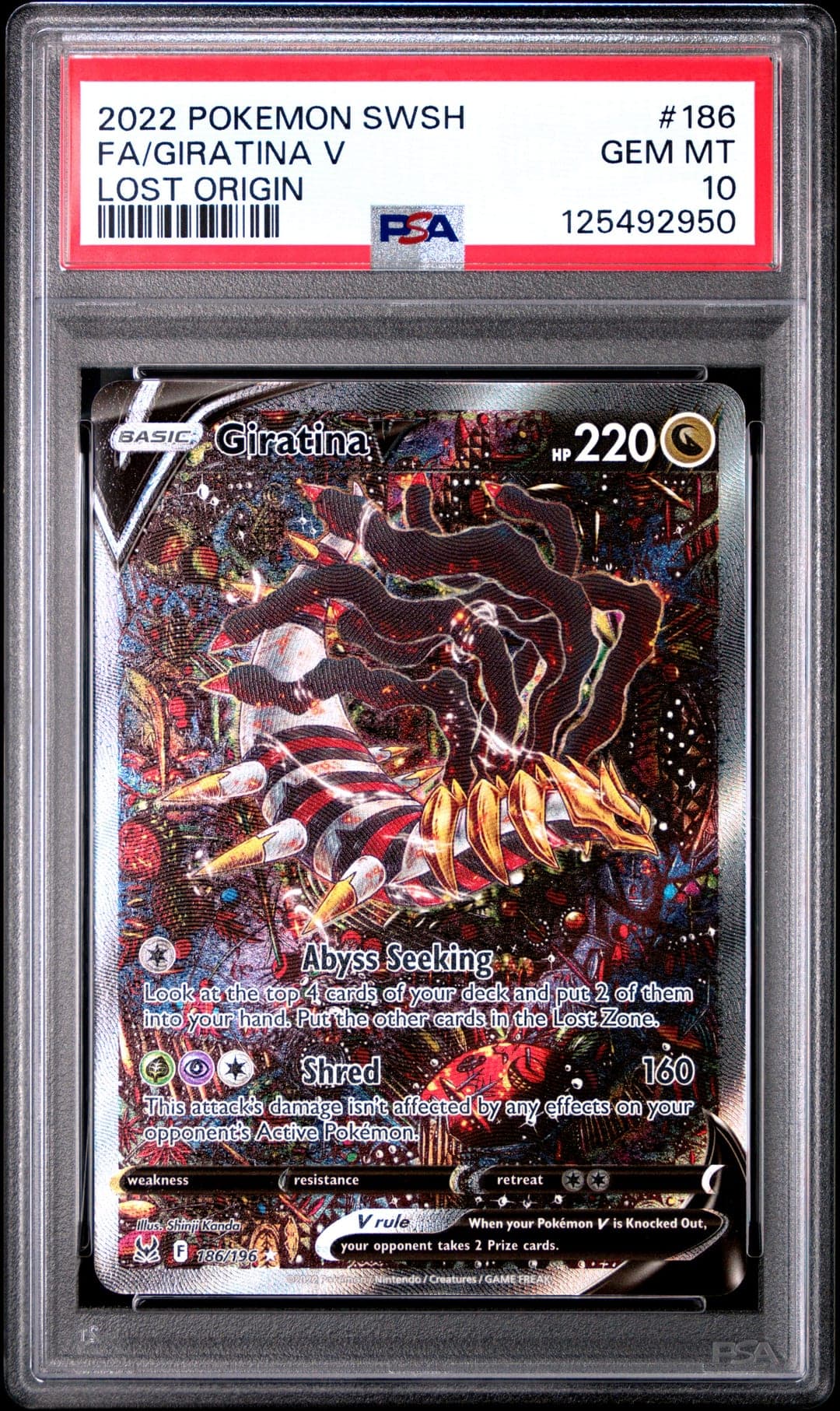 FA/GIRATINA V — PSA GEM MT 10