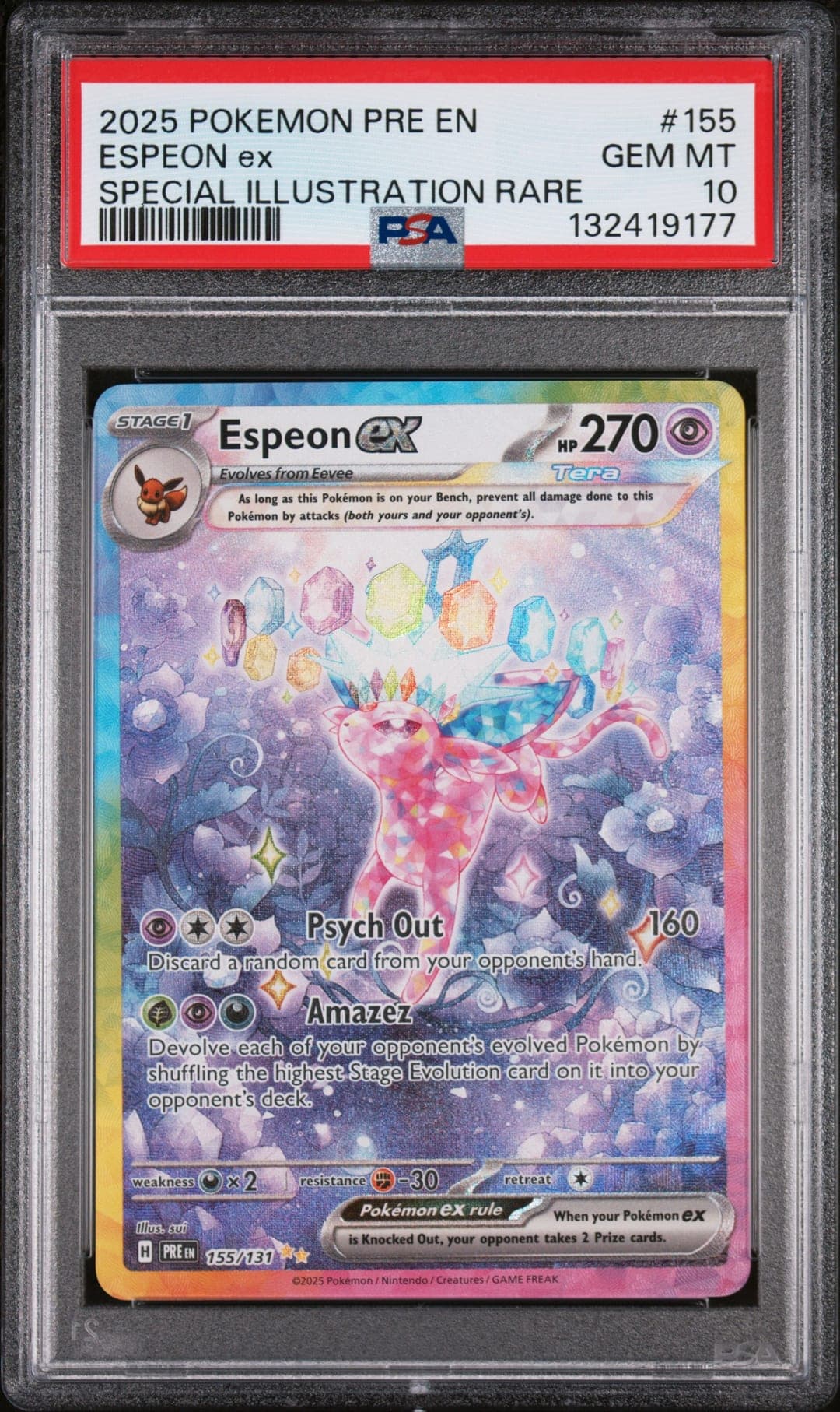 ESPEON ex — SPECIAL ILLUSTRATION RARE — PSA GEM MT 10