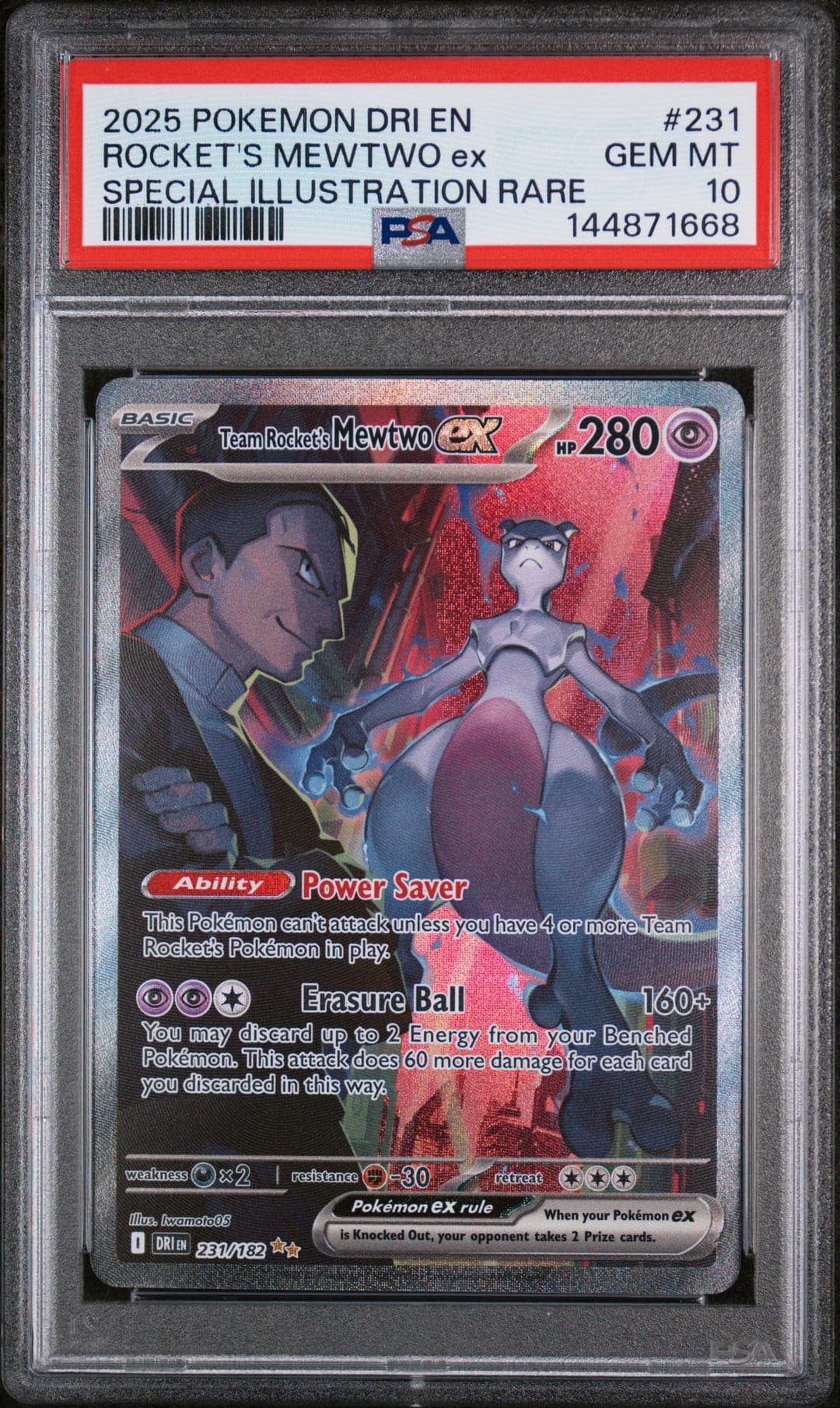 ROCKET'S MEWTWO ex — SPECIAL ILLUSTRATION RARE — PSA GEM MT 10