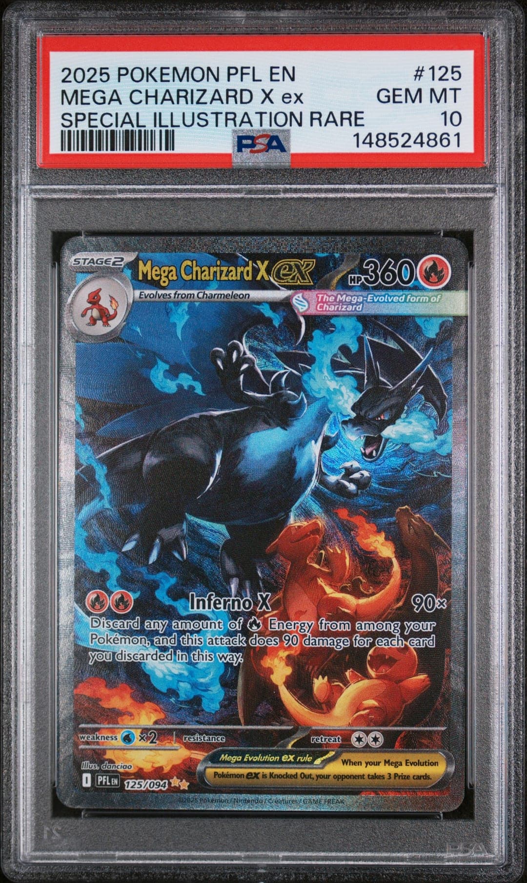 MEGA CHARIZARD X ex — SPECIAL ILLUSTRATION RARE — PSA GEM MT 10