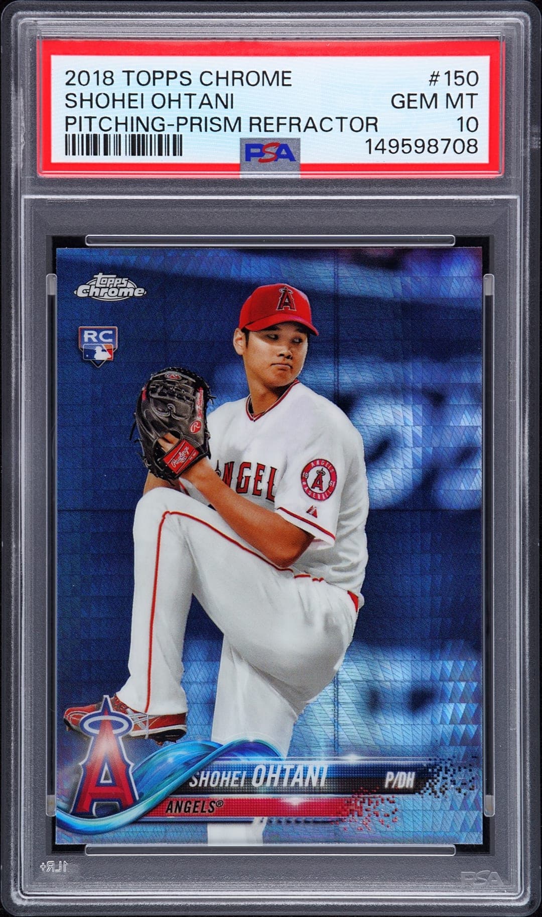 SHOHEI OHTANI — PRISM REFRACTOR — PSA GEM MT 10