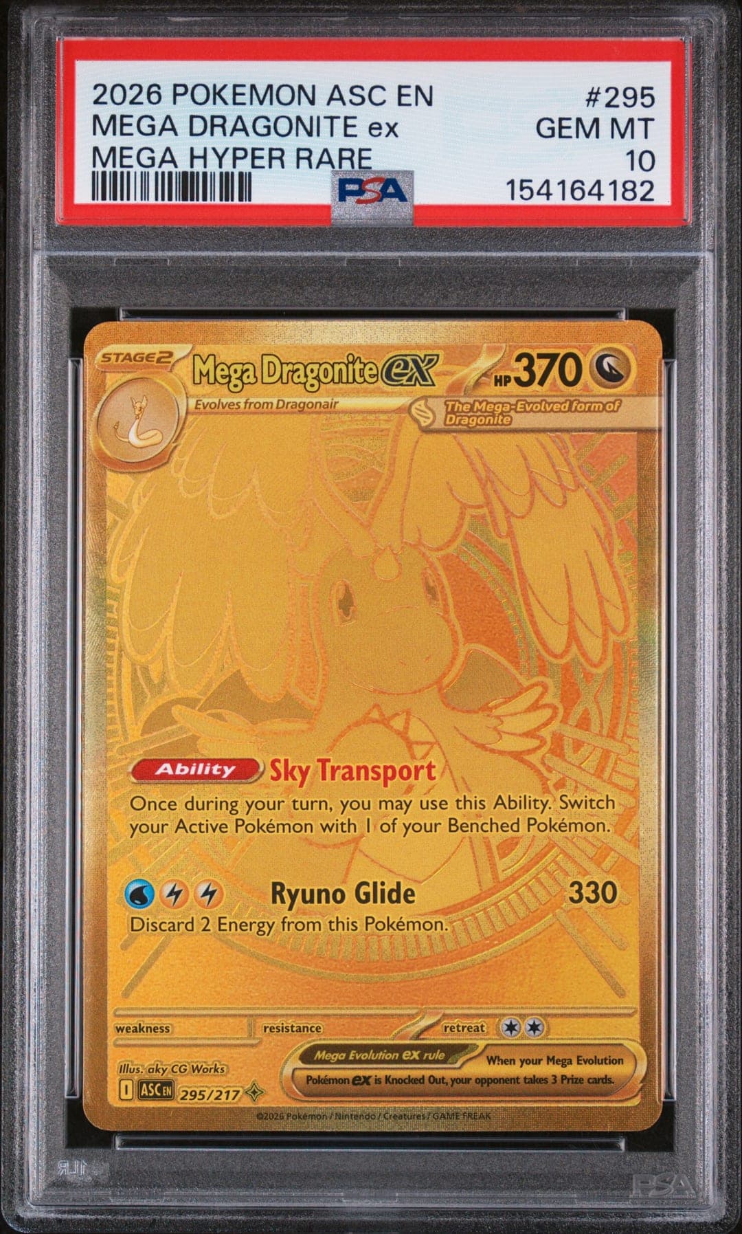MEGA DRAGONITE ex — MEGA HYPER RARE — PSA GEM MT 10