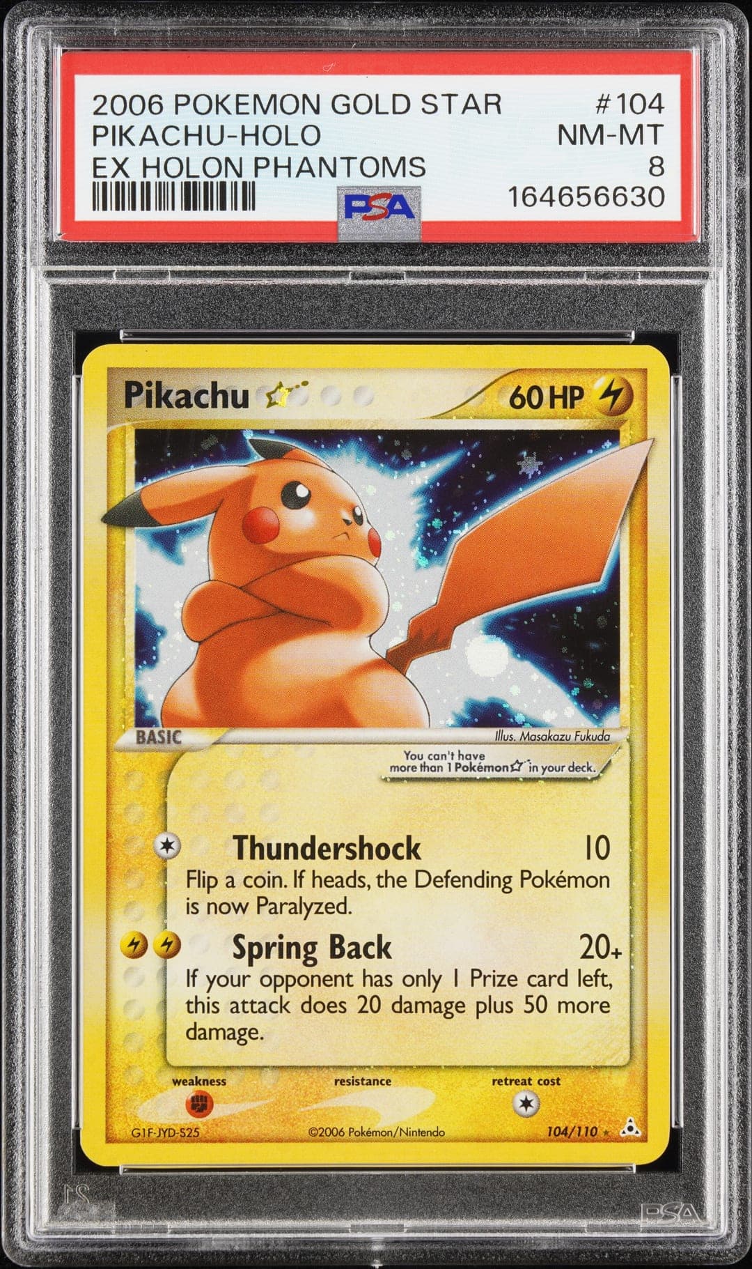 PIKACHU-HOLO — PSA NM-MT 8