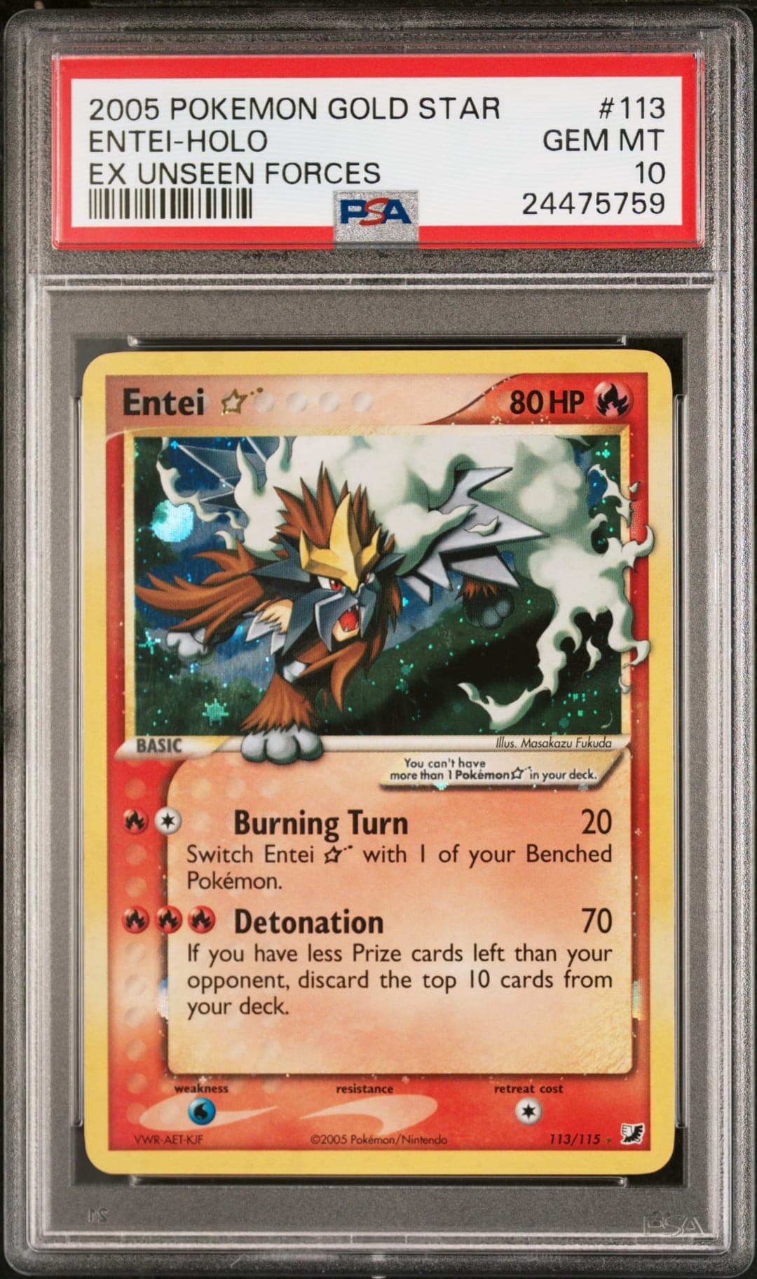 ENTEI-HOLO — PSA GEM MT 10
