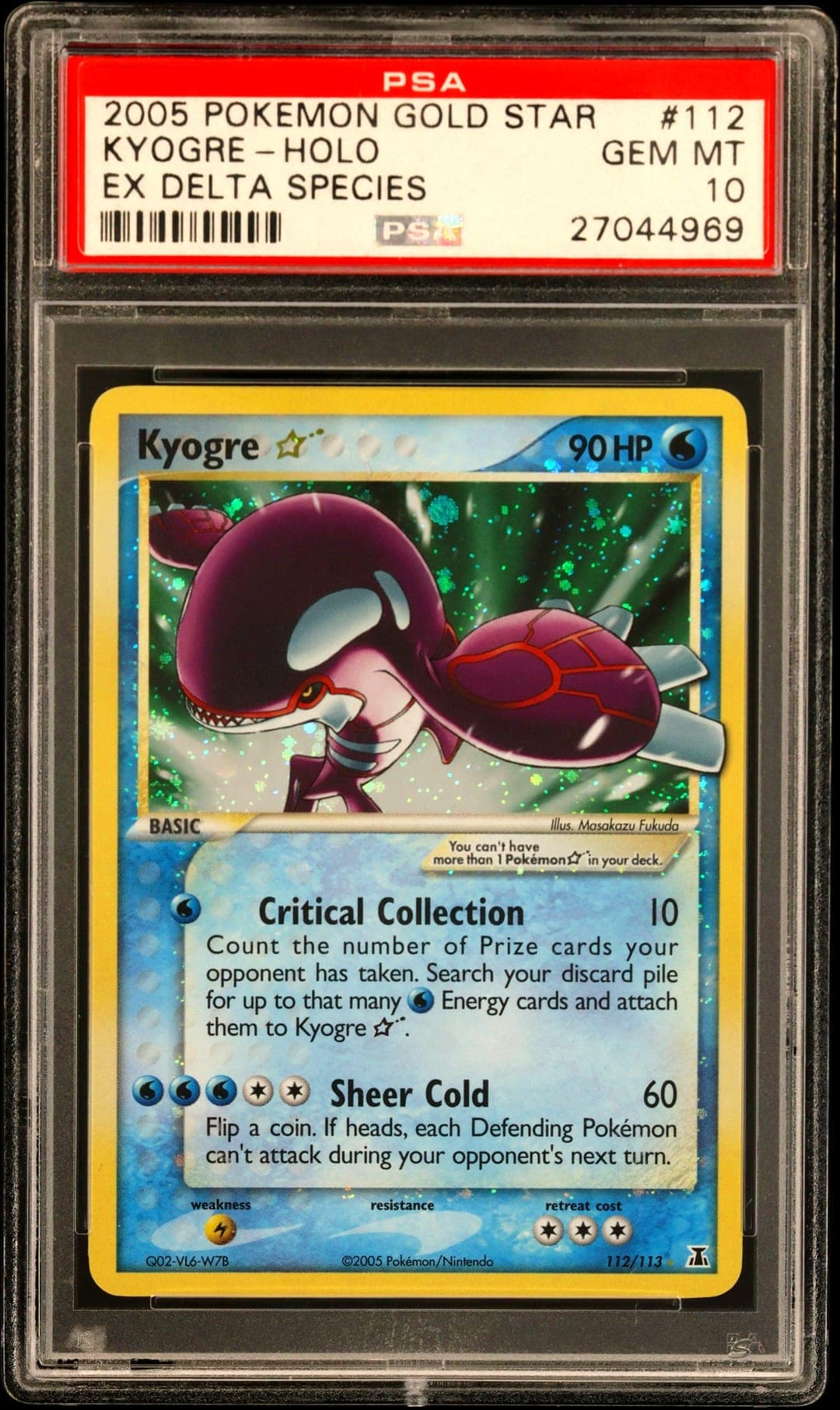 KYOGRE-HOLO — PSA GEM MT 10