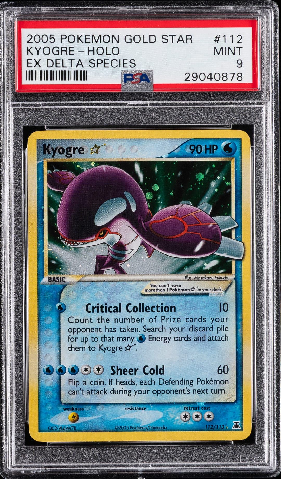 KYOGRE-HOLO — PSA MINT 9