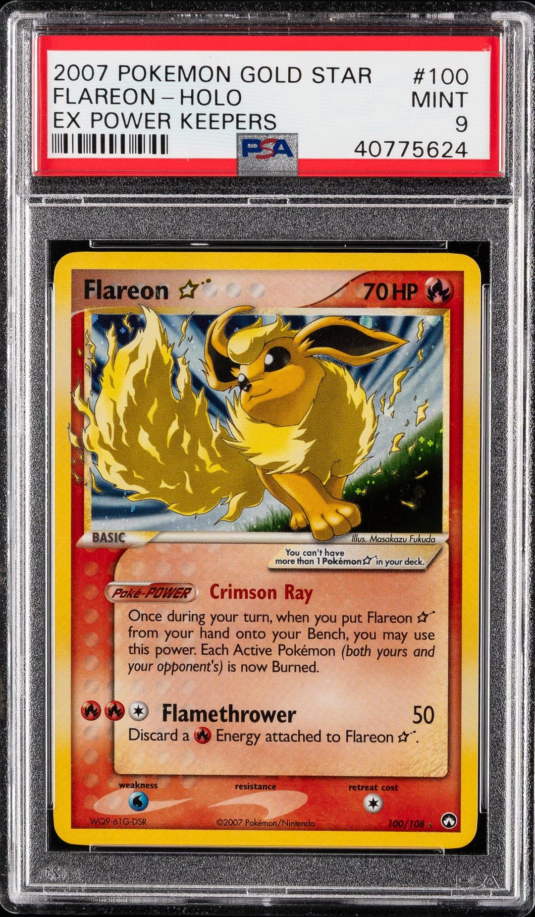 FLAREON-HOLO — PSA MINT 9