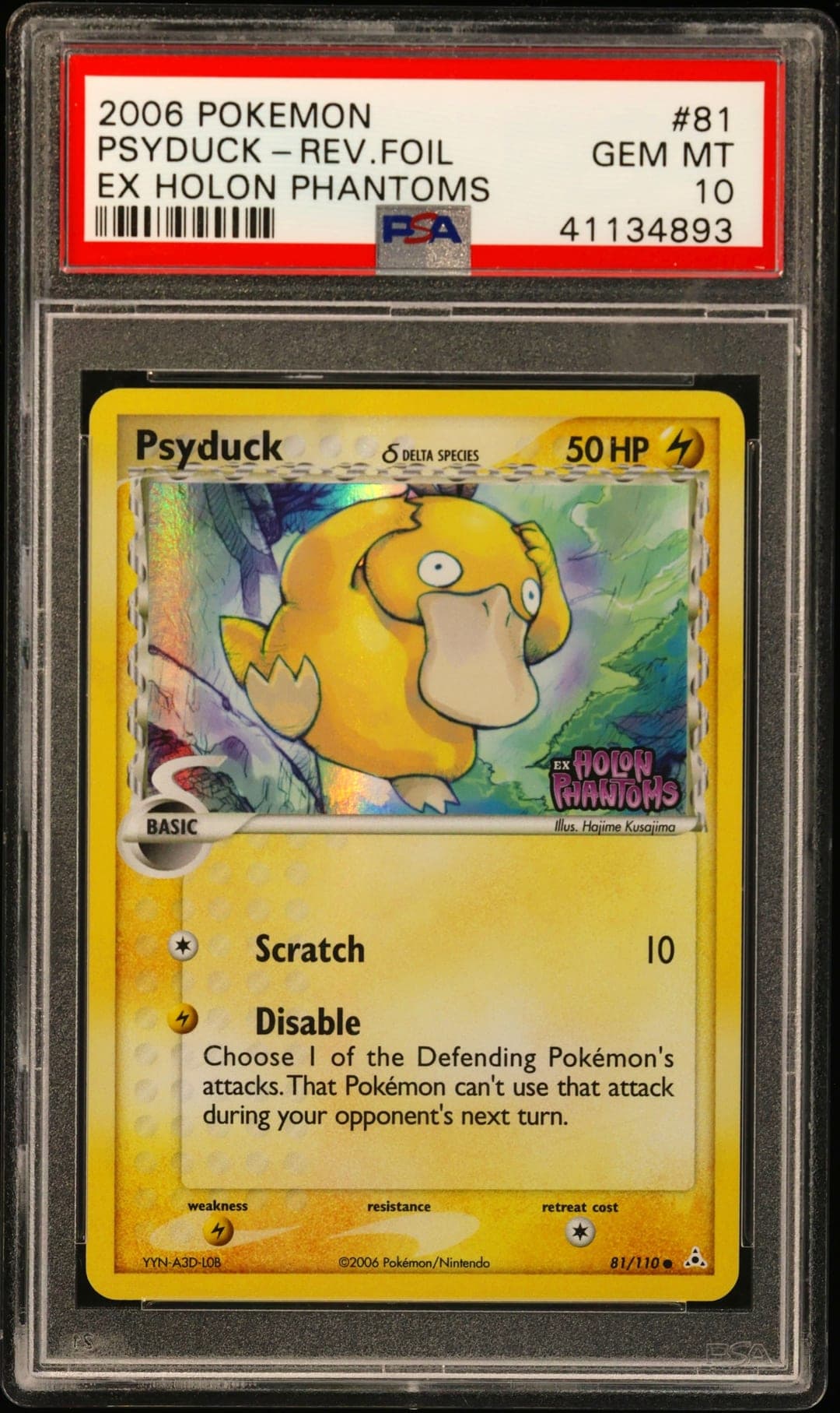 PSYDUCK-REV.FOIL — PSA GEM MT 10