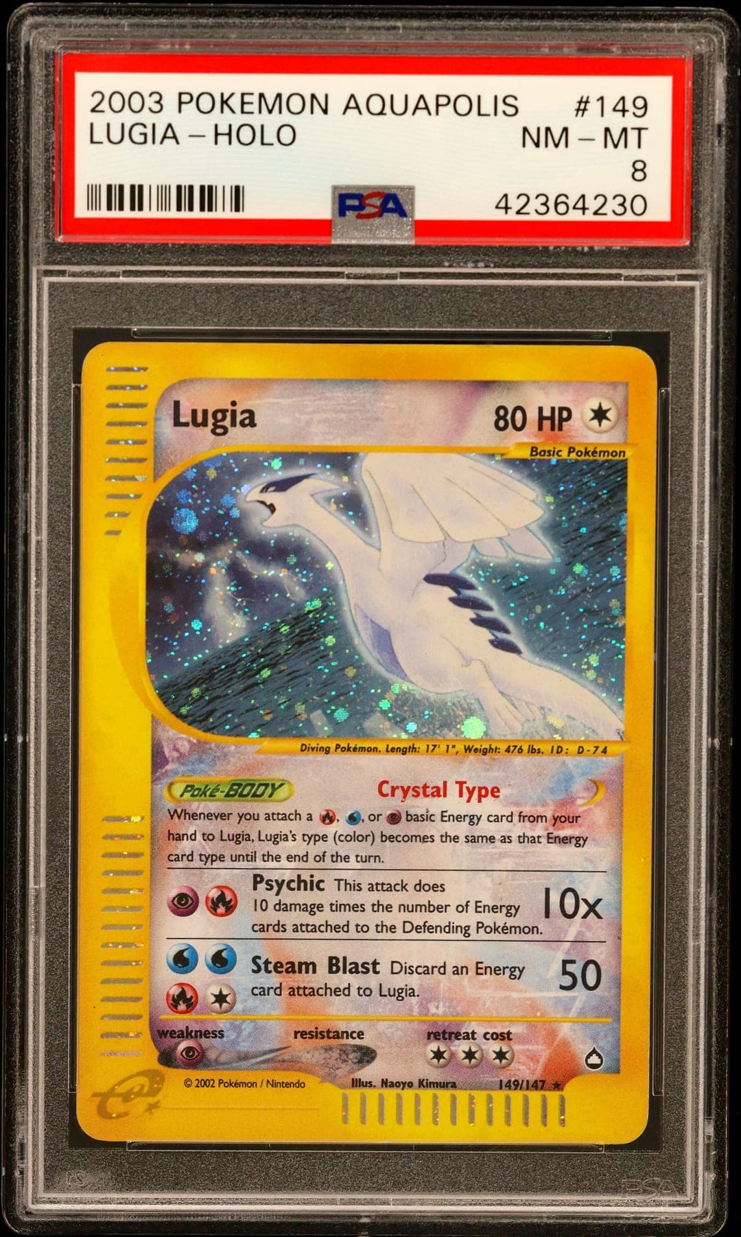 LUGIA-HOLO — PSA NM-MT 8