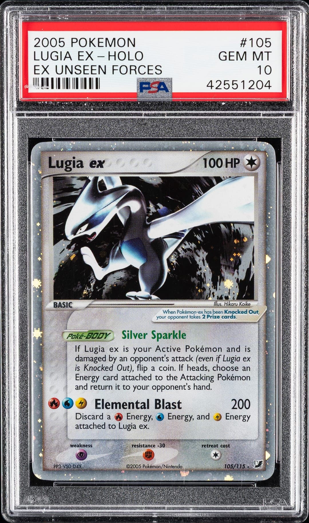LUGIA EX-HOLO — PSA GEM MT 10