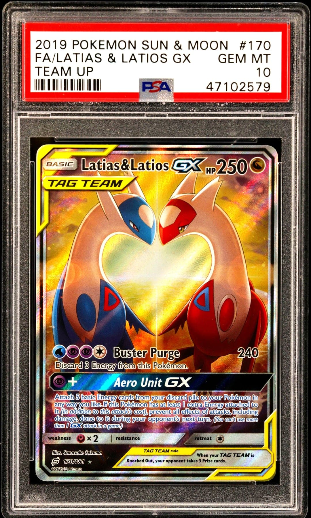 FA/LATIAS & LATIOS GX — PSA GEM MT 10