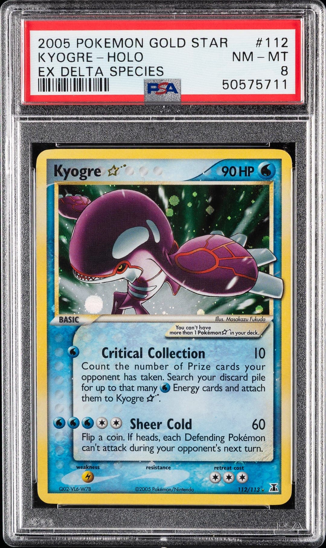 KYOGRE-HOLO — PSA NM-MT 8