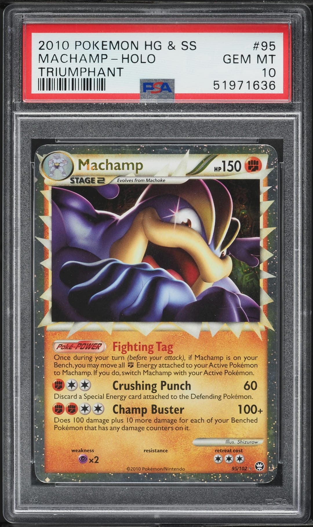 MACHAMP-HOLO — PSA GEM MT 10