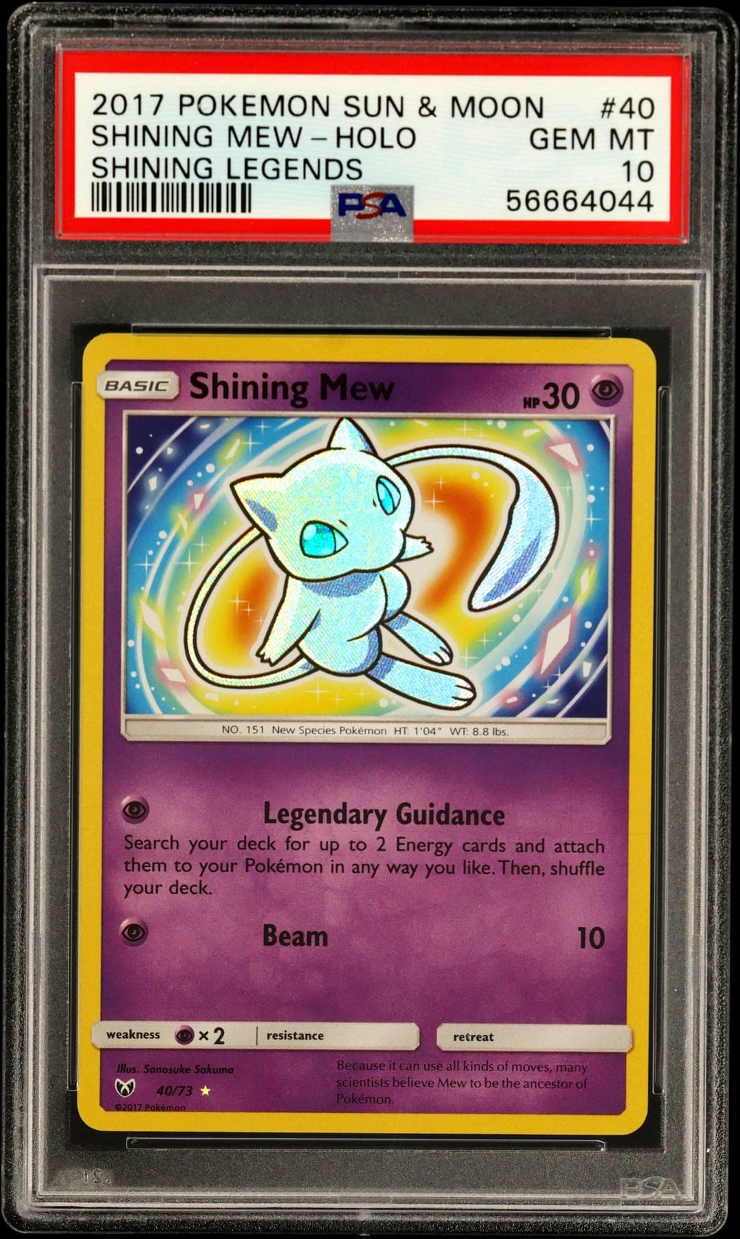 SHINING MEW-HOLO — PSA GEM MT 10