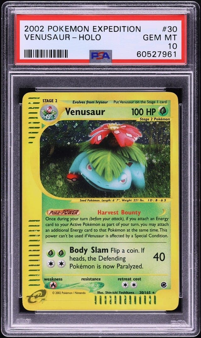 VENUSAUR-HOLO — PSA GEM MT 10