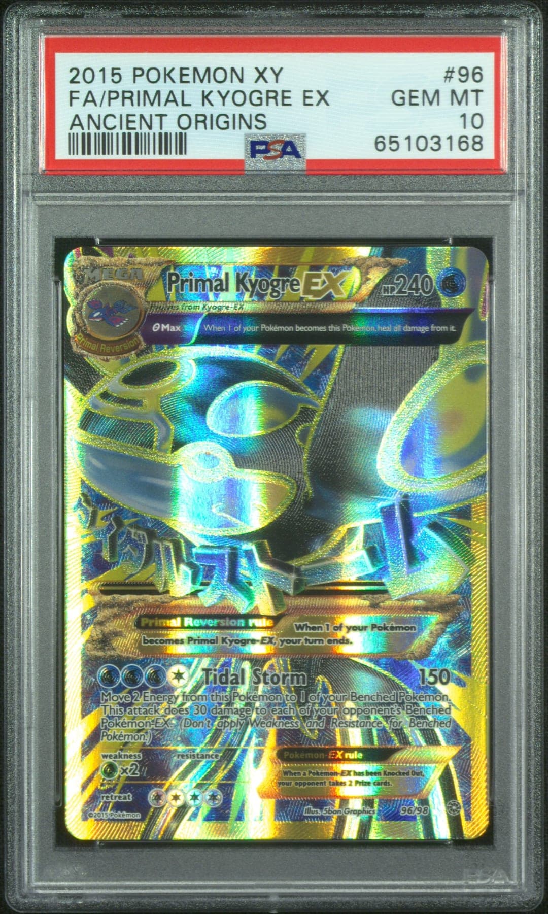 FA/PRIMAL KYOGRE EX — PSA GEM MT 10