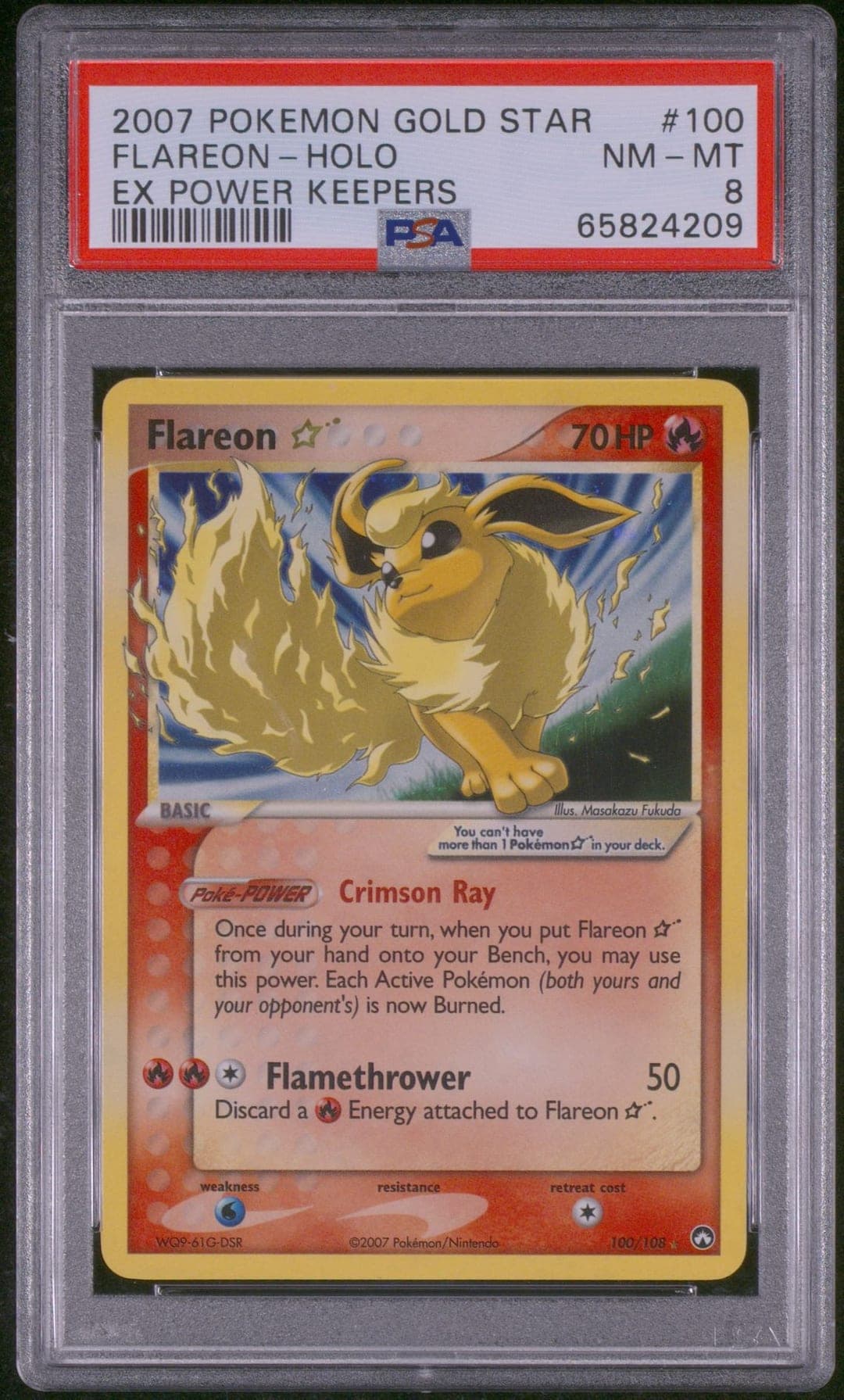 FLAREON-HOLO — PSA NM-MT 8