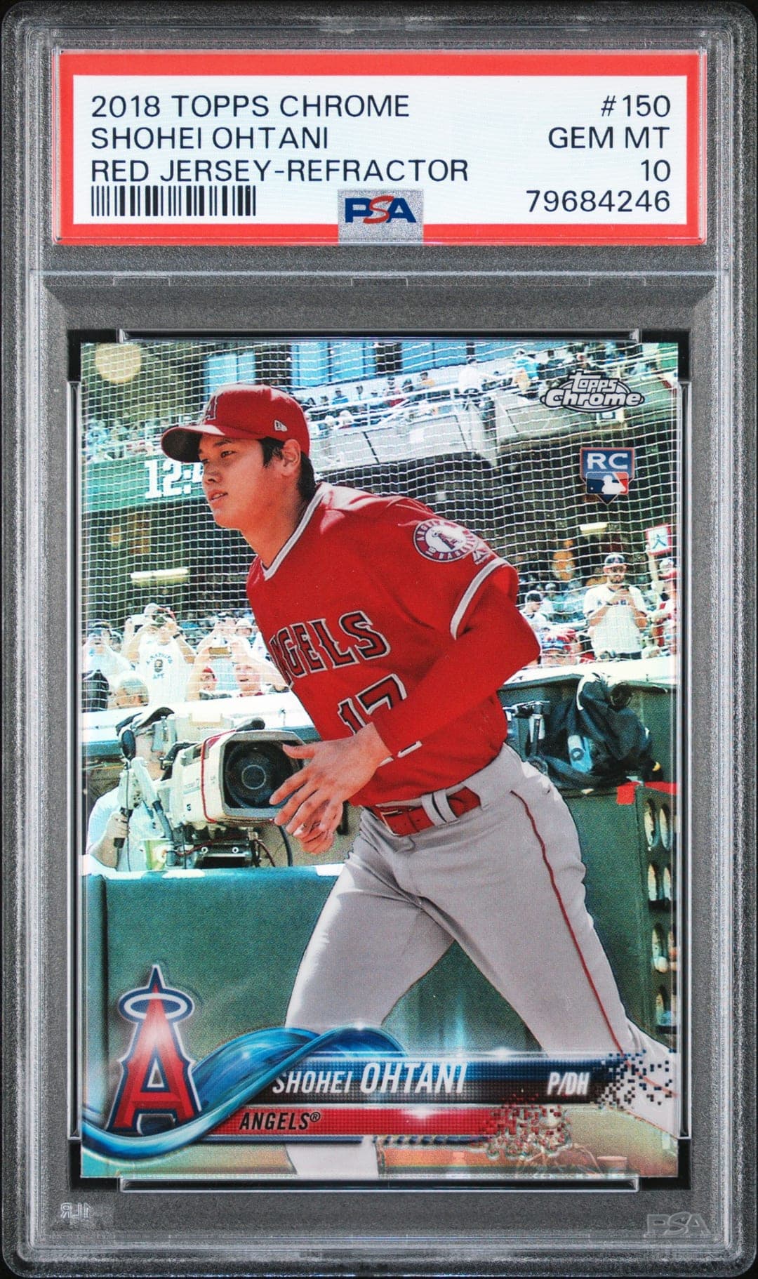 SHOHEI OHTANI — VARIATION-REFRACTOR — PSA GEM MT 10