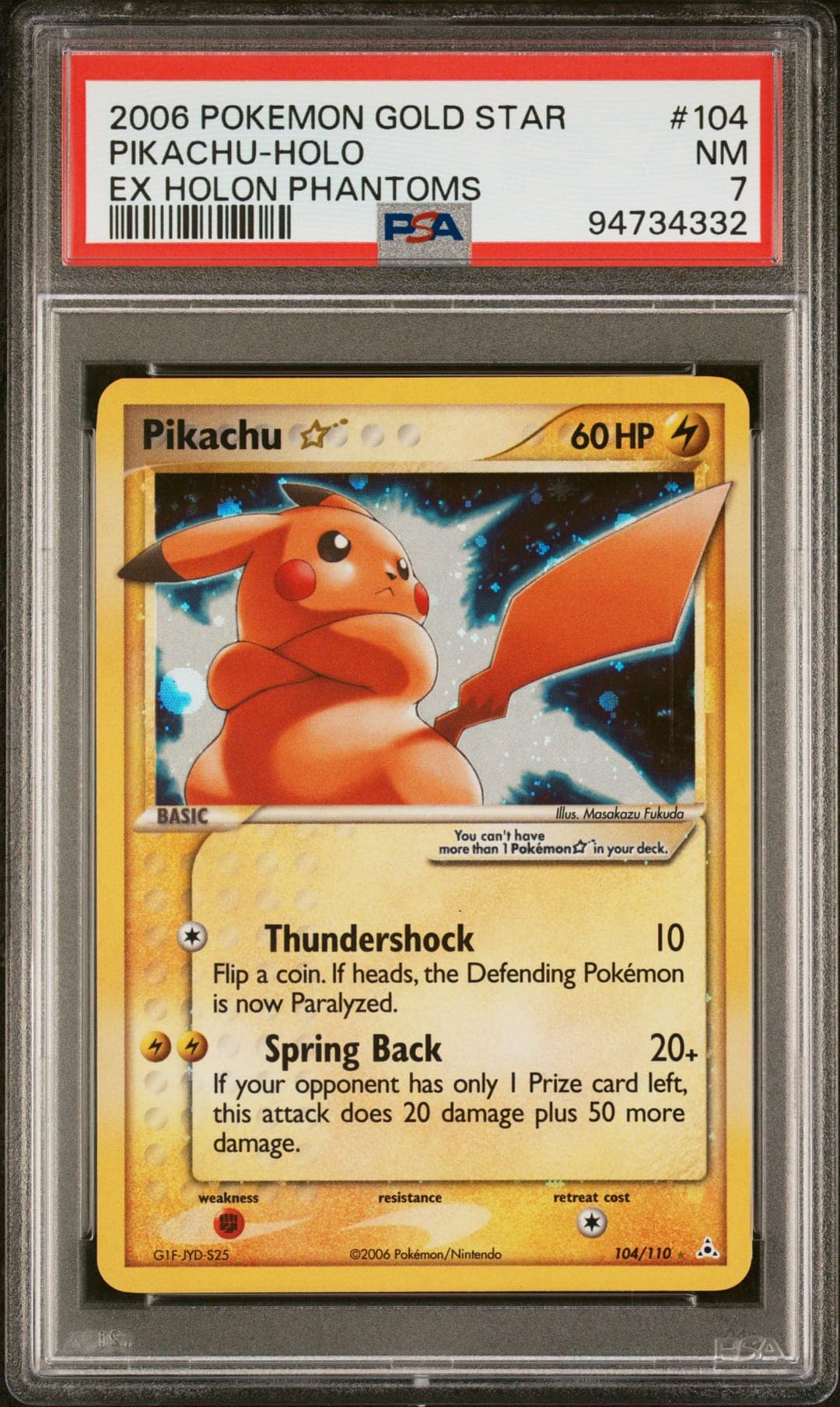 PIKACHU-HOLO — PSA NM 7