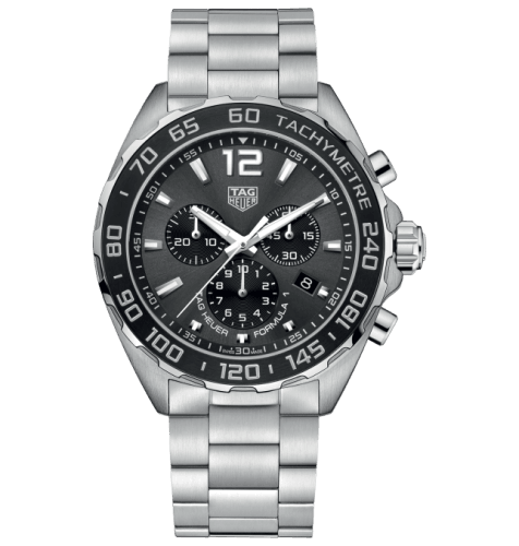 TAG Heuer Formula 1 Chronograph Quartz 43 Stainless Steel / Grey / Bracelet