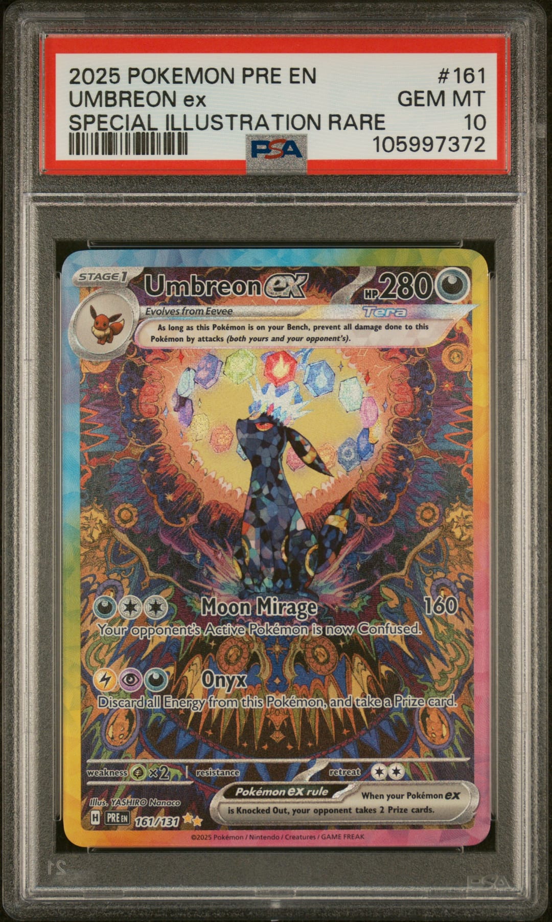 UMBREON ex — SPECIAL ILLUSTRATION RARE — PSA GEM MT 10