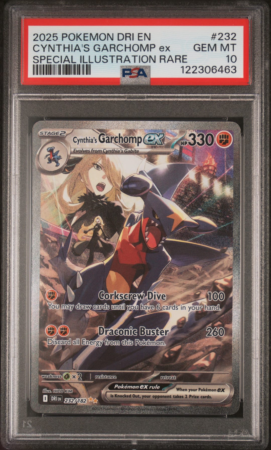 CYNTHIA'S GARCHOMP ex — SPECIAL ILLUSTRATION RARE — PSA GEM MT 10