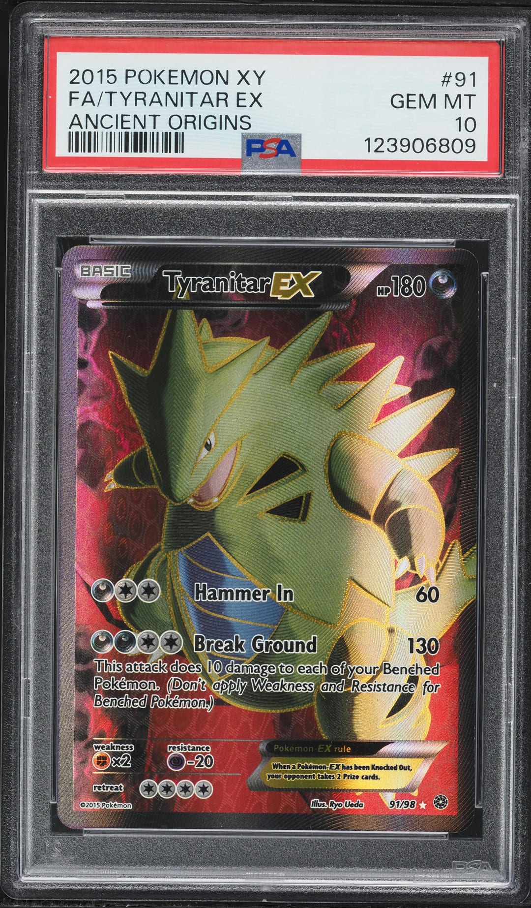 FA/TYRANITAR EX — PSA GEM MT 10