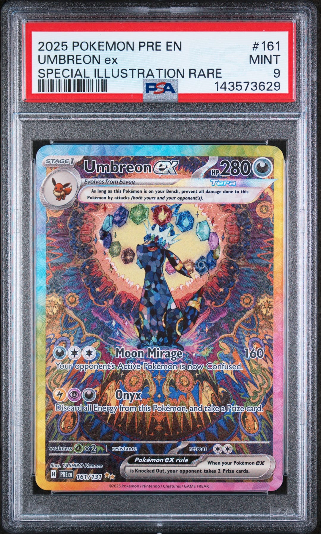 UMBREON ex — SPECIAL ILLUSTRATION RARE — PSA MINT 9