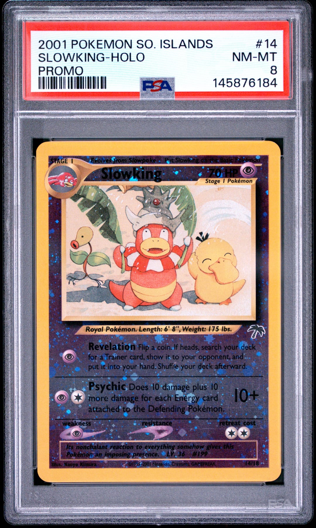 SLOWKING-HOLO — PSA NM-MT 8