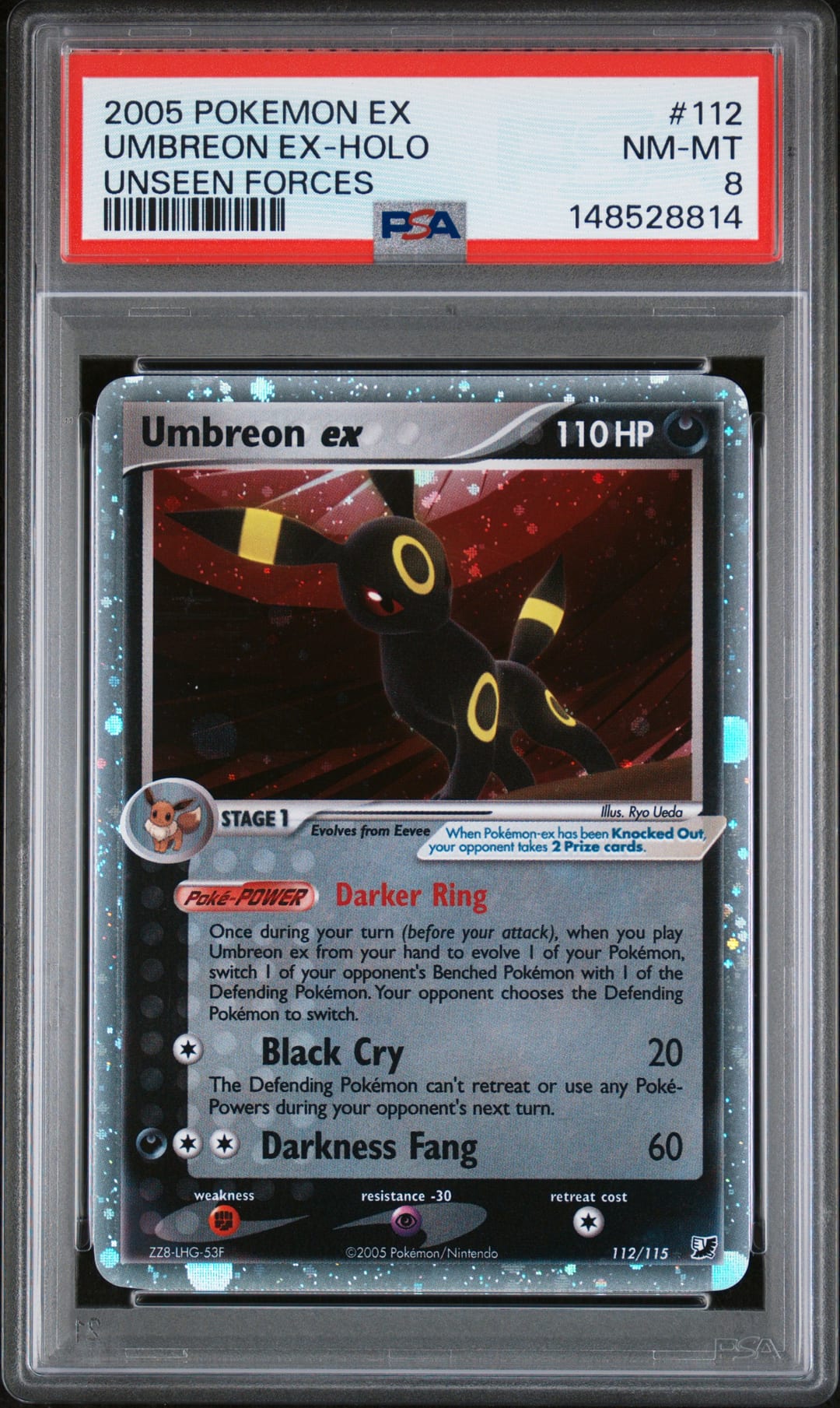 UMBREON EX-HOLO — PSA NM-MT 8