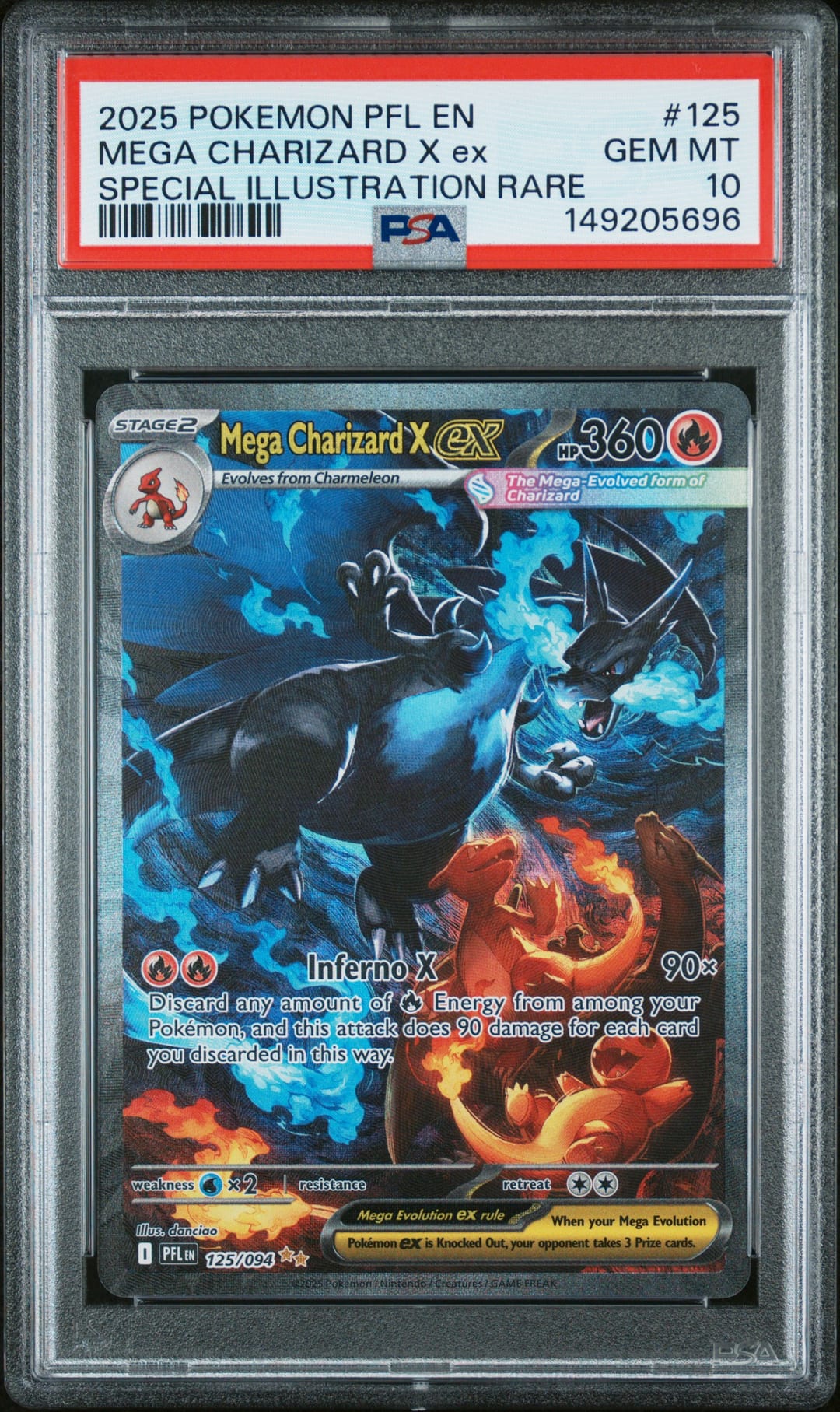 MEGA CHARIZARD X ex — SPECIAL ILLUSTRATION RARE — PSA GEM MT 10