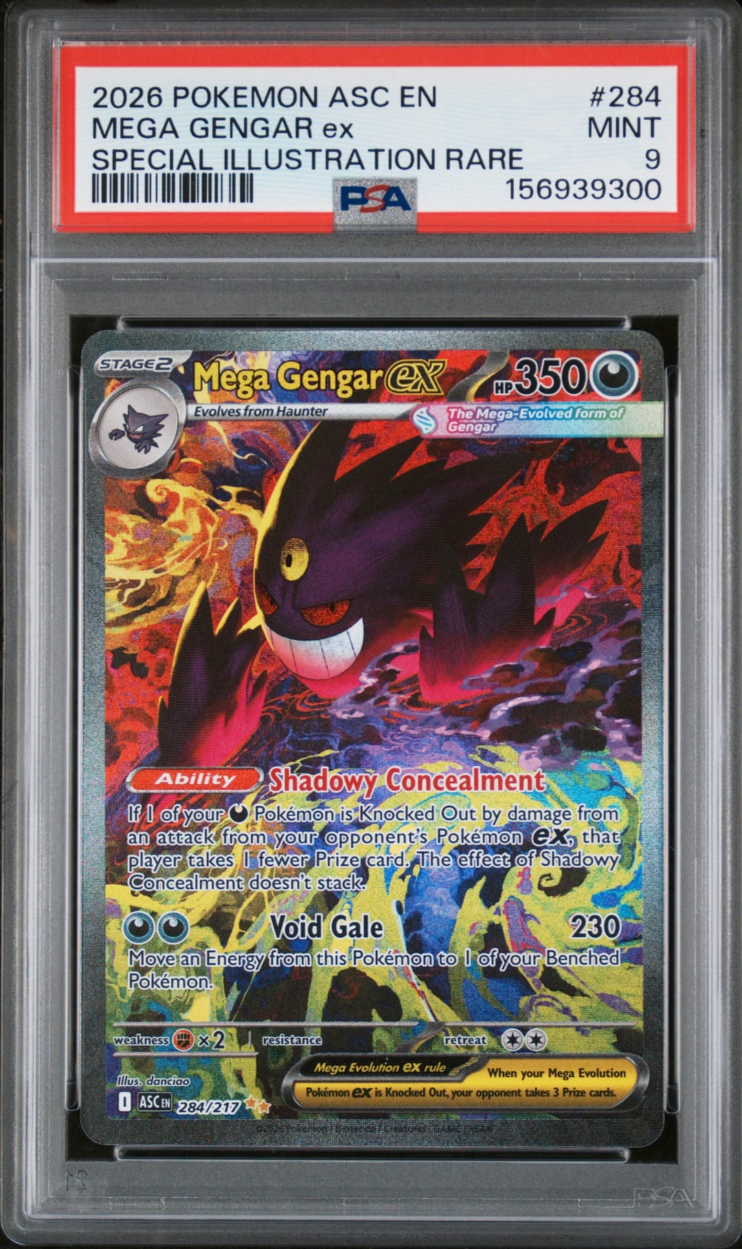 MEGA GENGAR ex — SPECIAL ILLUSTRATION RARE — PSA MINT 9