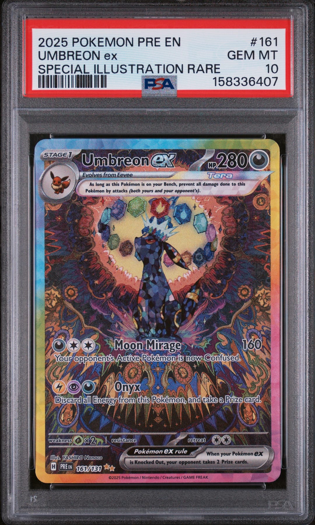 UMBREON ex — SPECIAL ILLUSTRATION RARE — PSA GEM MT 10