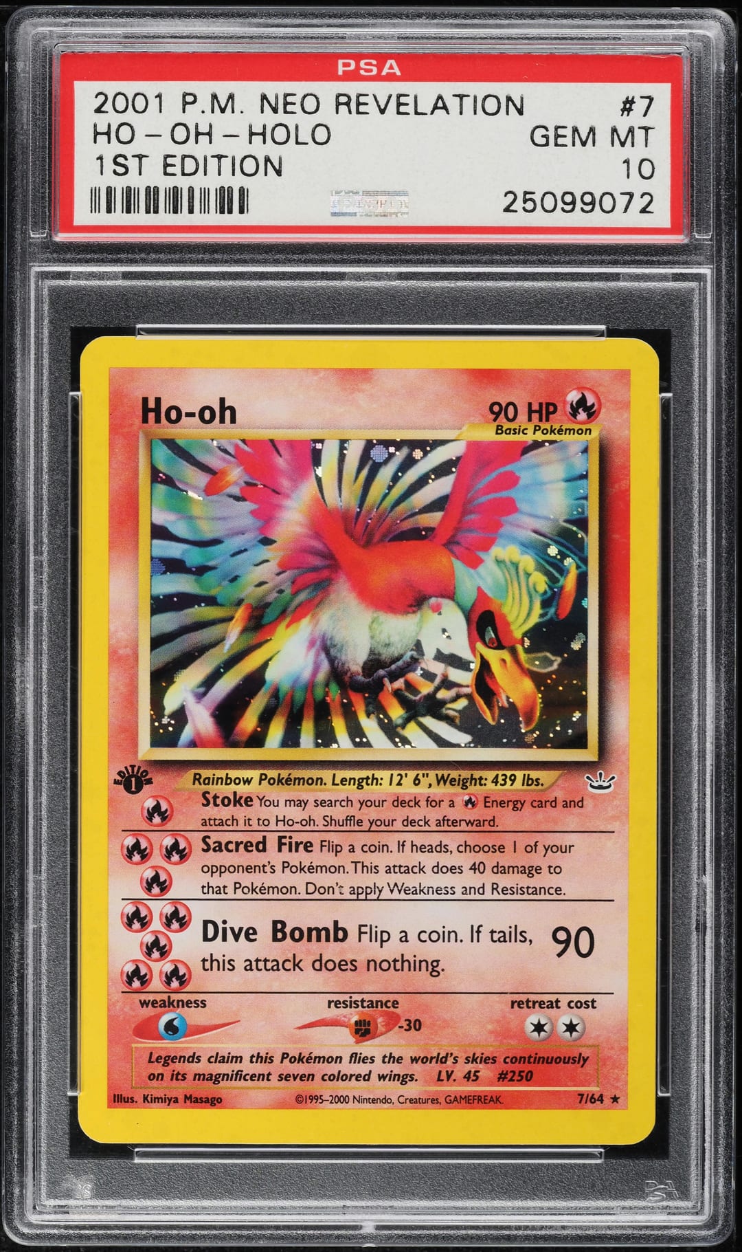 HO-OH-HOLO — 1ST EDITION — PSA GEM MT 10