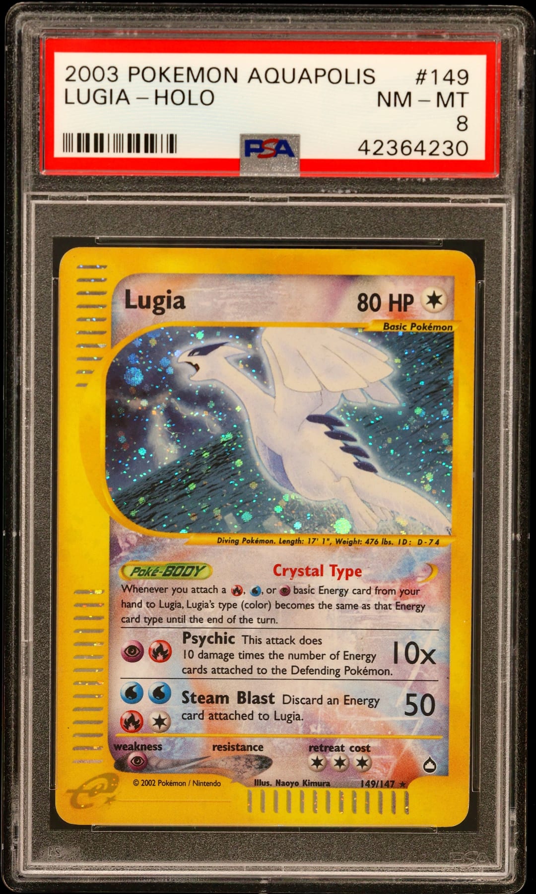 LUGIA-HOLO — PSA NM-MT 8