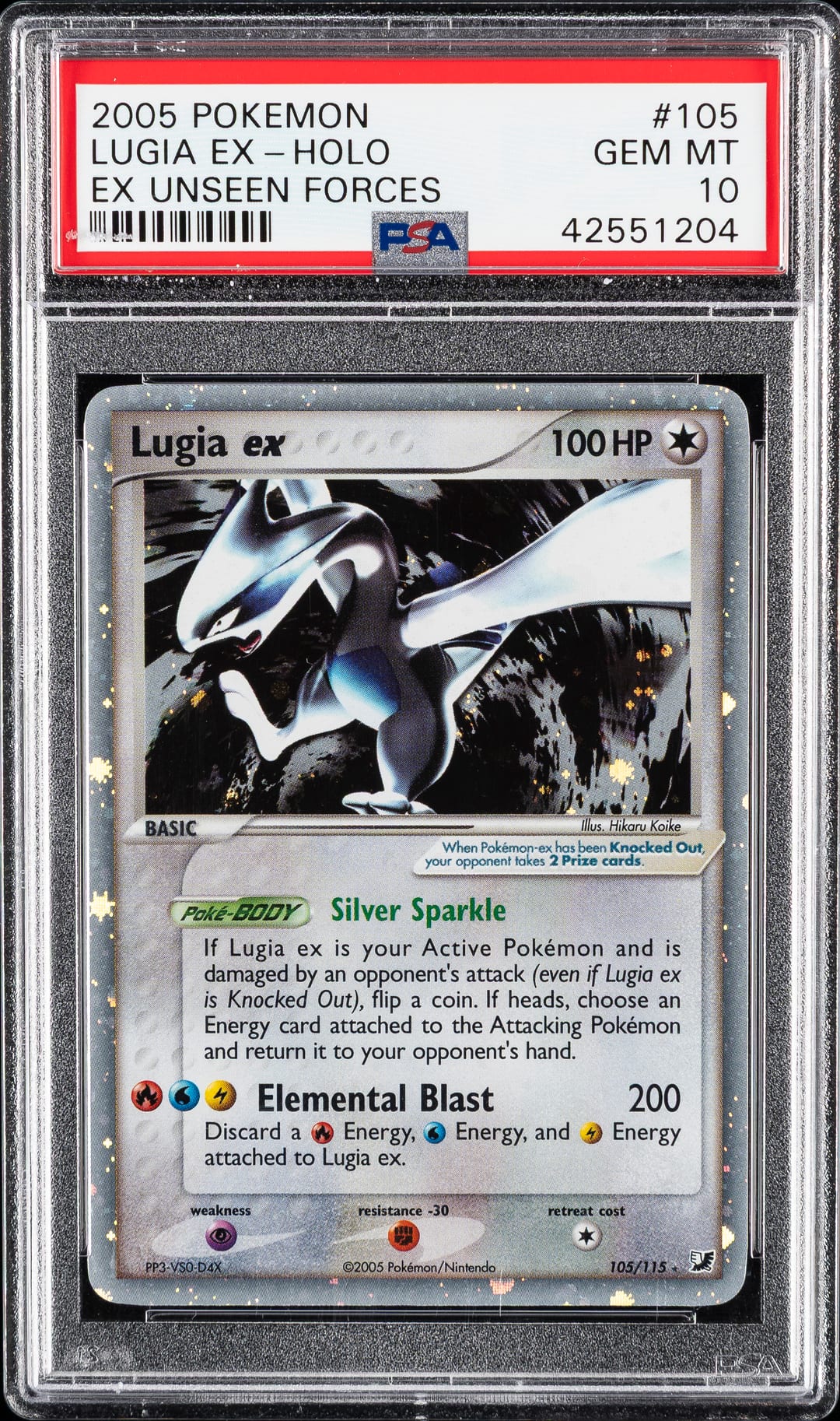LUGIA EX-HOLO — PSA GEM MT 10