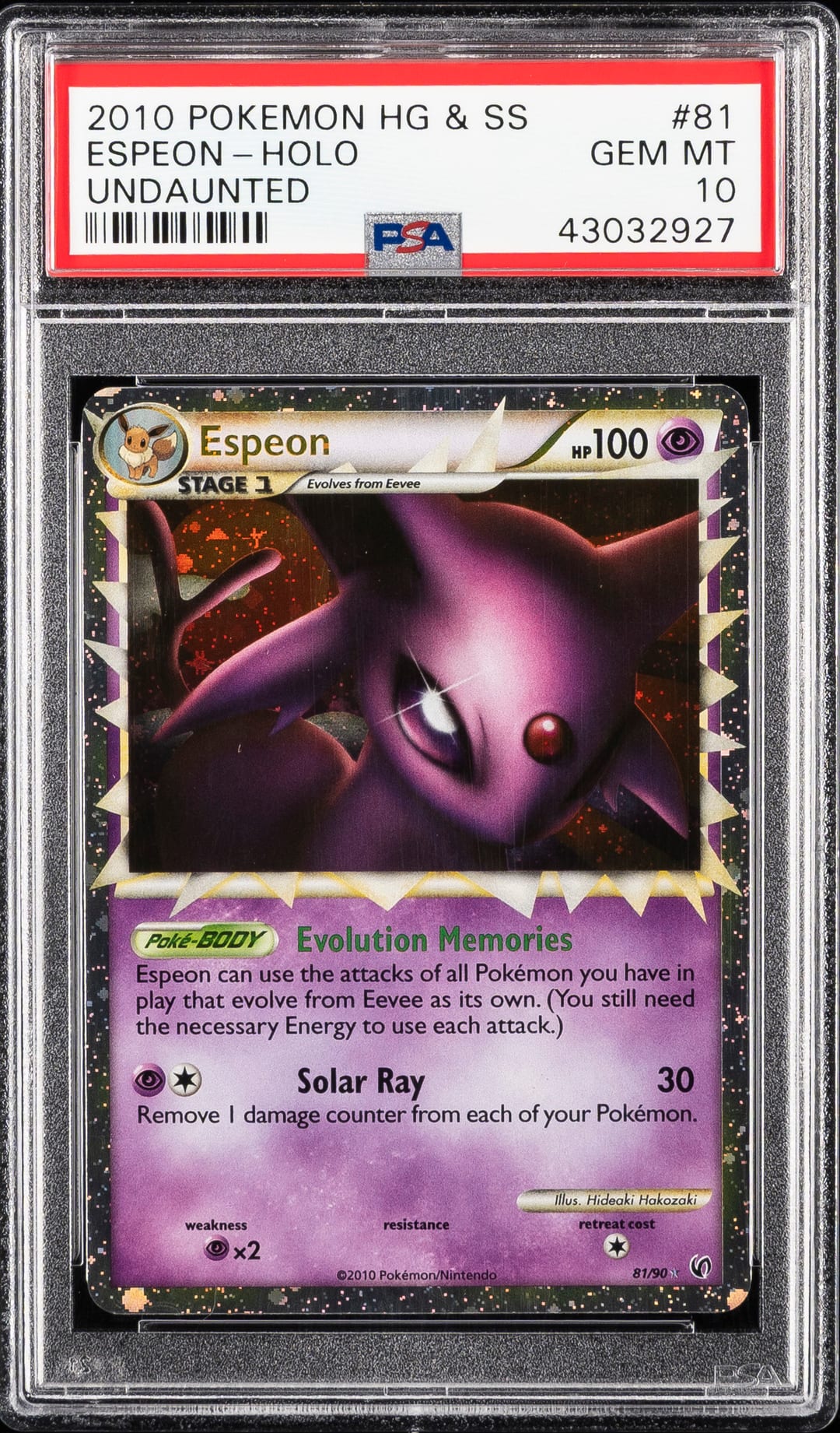 ESPEON-HOLO — PSA GEM MT 10