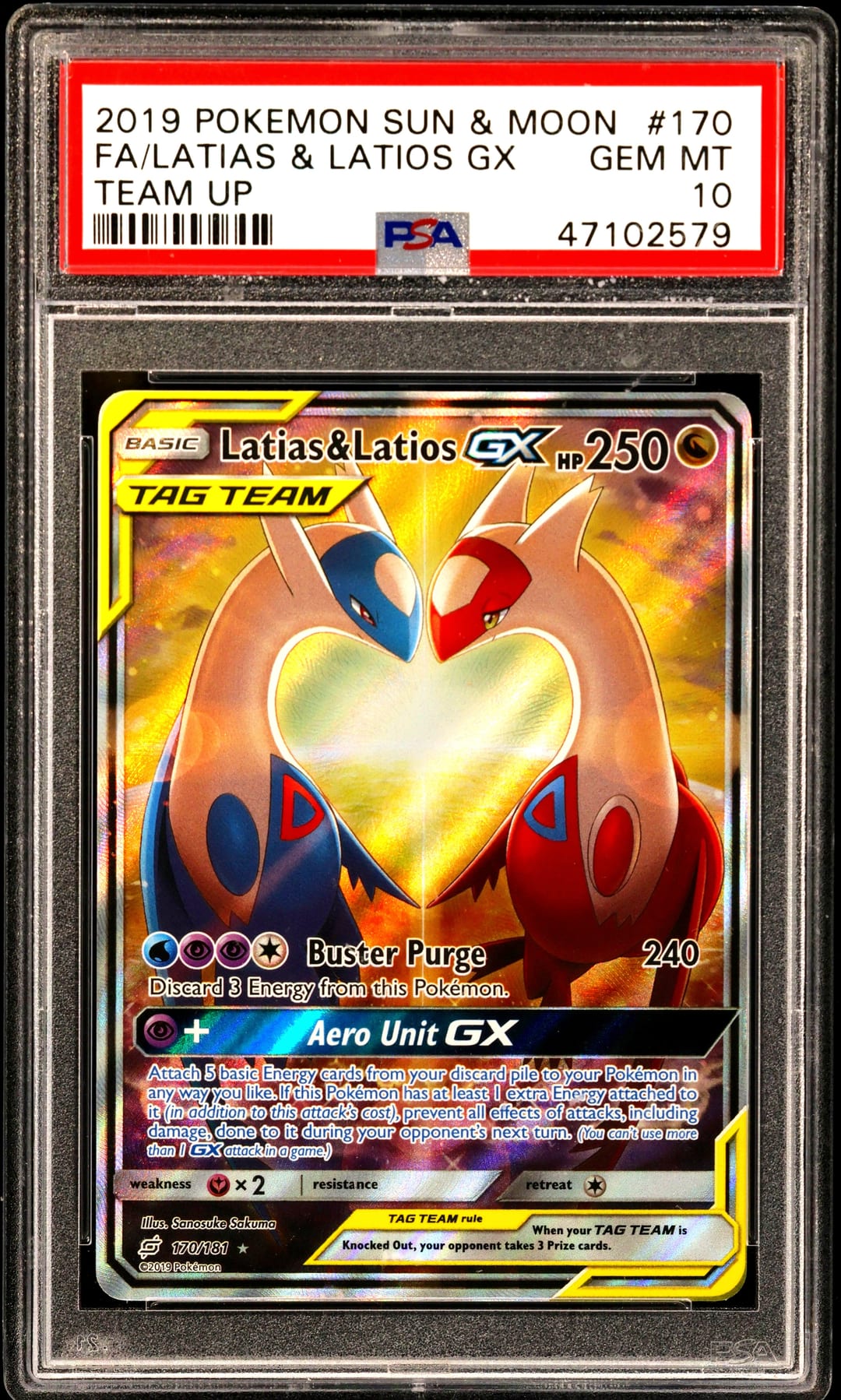 FA/LATIAS & LATIOS GX — PSA GEM MT 10