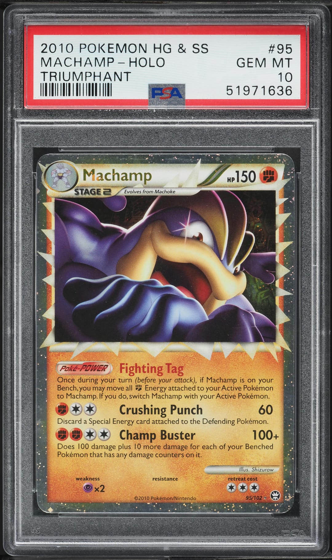 MACHAMP-HOLO — PSA GEM MT 10