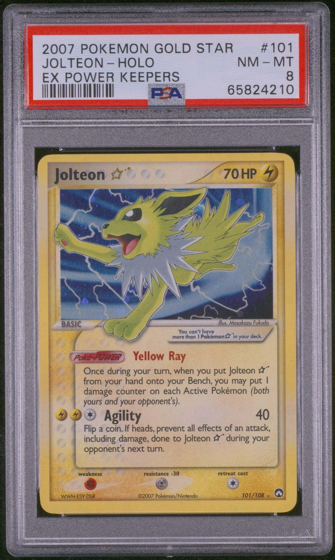 JOLTEON-HOLO — PSA NM-MT 8