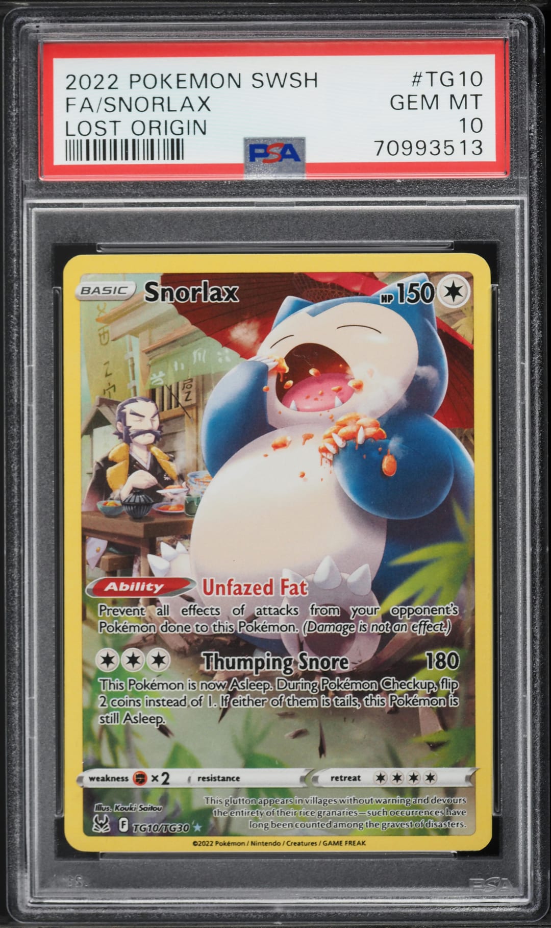FA/SNORLAX — PSA GEM MT 10
