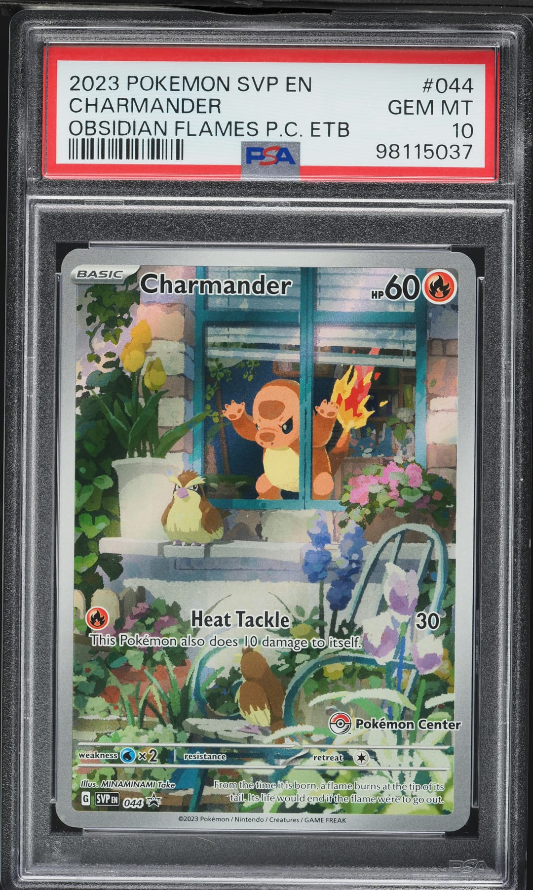 CHARMANDER — OBSIDIAN FLAMES PC ETB — PSA GEM MT 10