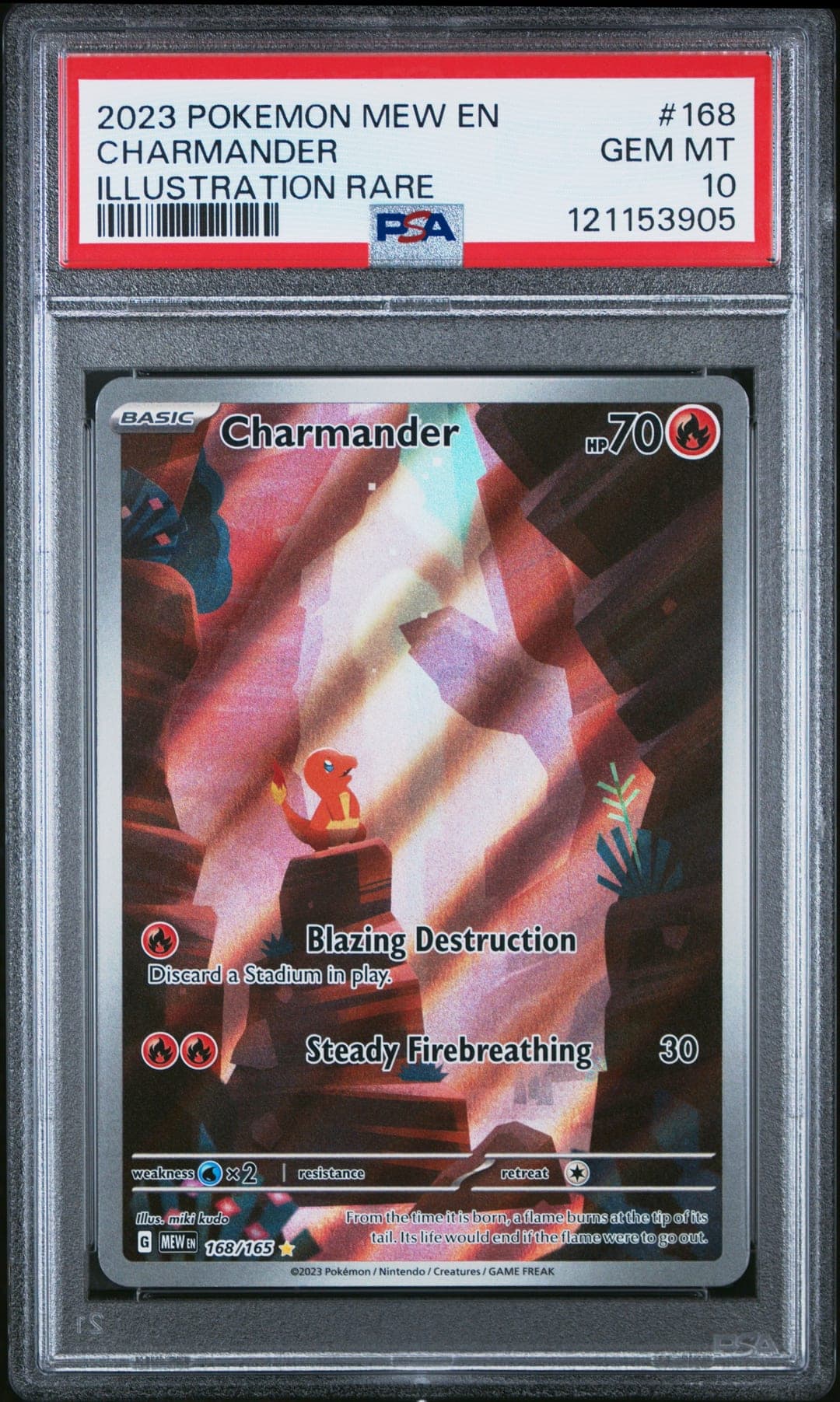 CHARMANDER — ILLUSTRATION RARE — PSA GEM MT 10